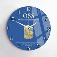 Thumbnail for Osh International Airport OSS Wall-Clock No-Frame - Blue
