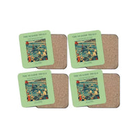 Thumbnail for The Seaside Trials - Designed Coasters design on light green 4-pieces-set