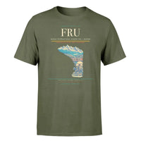 Thumbnail for Manas International Airport (FRU) T-Shirt single-side front print in Green Army | manas-international-airport-fru-double-side-t-shirt