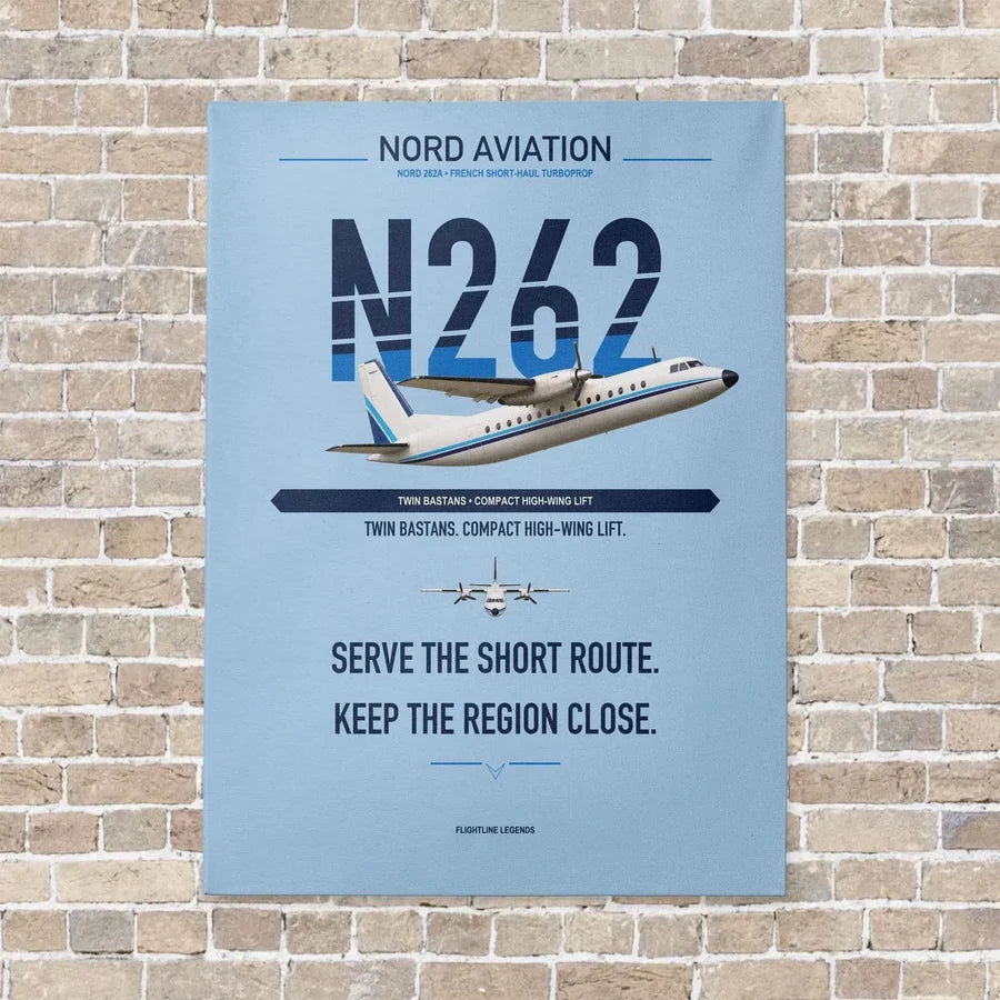 Nord 262A vertical canvas print - no frame - light blue background