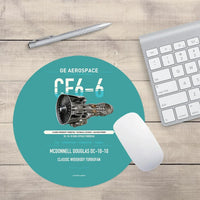Thumbnail for CF6-6 design on turquoise round mouse pad