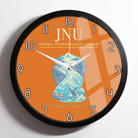 Thumbnail for Juneau International Airport (JNU) design on orange framed wall clock