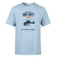 Thumbnail for MD Helicopters MD 902 Explorer design on light blue t-shirt, single-side print