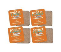 Thumbnail for Tecnam P2006T design on orange 4 pieces set coaster