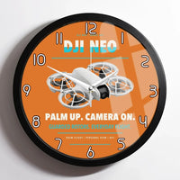 Thumbnail for DJI Neo design on orange framed wall clock