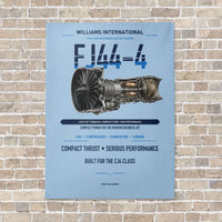 Thumbnail for FJ44-4 vertical canvas print - no frame - light blue background