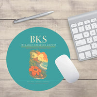 Thumbnail for Fatmawati Soekarno Airport (BKS) design on turquoise round mouse pad