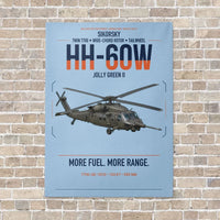 Thumbnail for Sikorsky HH-60W Jolly Green II vertical canvas print - no frame - light blue background