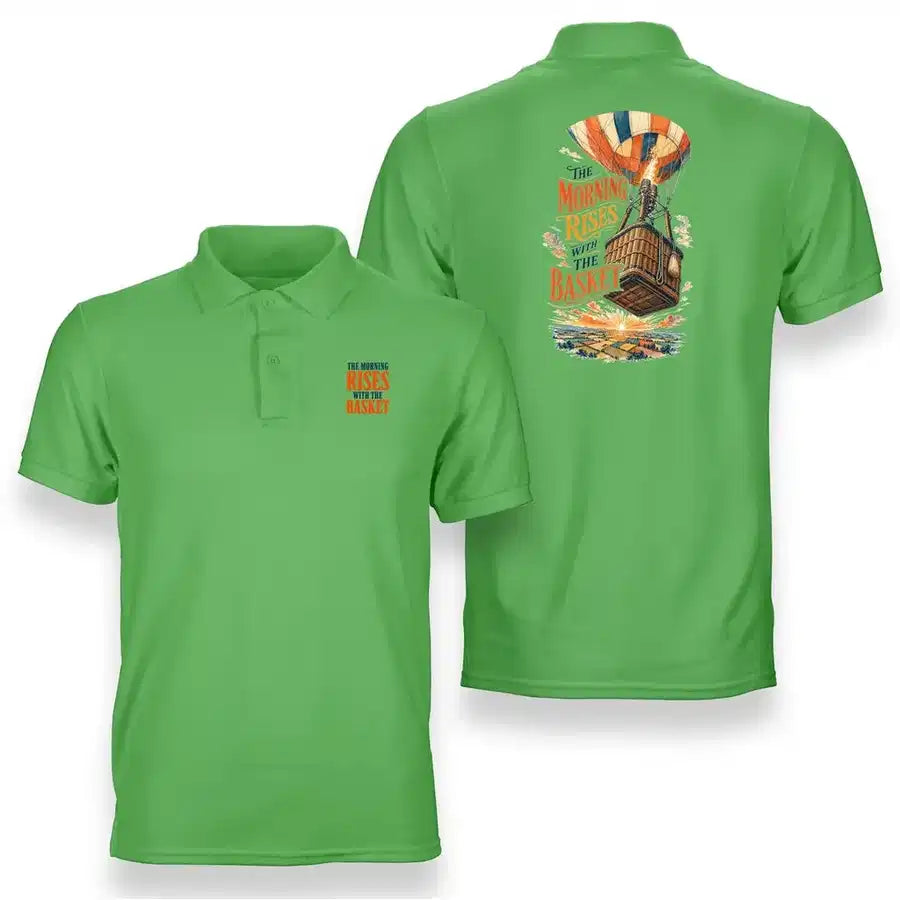 SIGNAL 676 - The Morning Rises With The Basket - Double-Side Polo design on light green double side polo