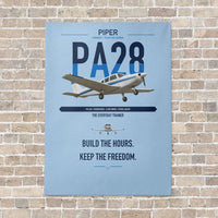 Thumbnail for Piper PA-28 Cherokee vertical canvas print - no frame - light blue background