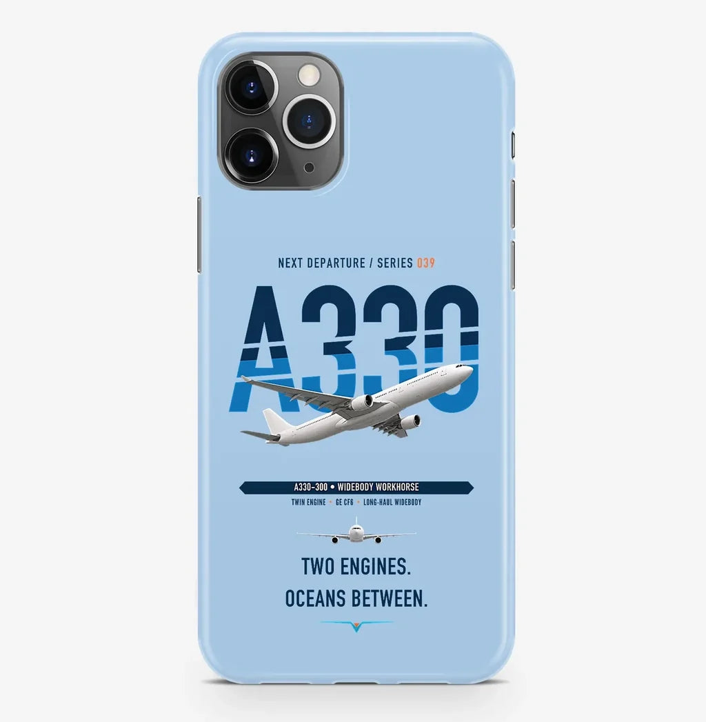 Airbus A330-300 Case ProMax design on light blue iphone case promax