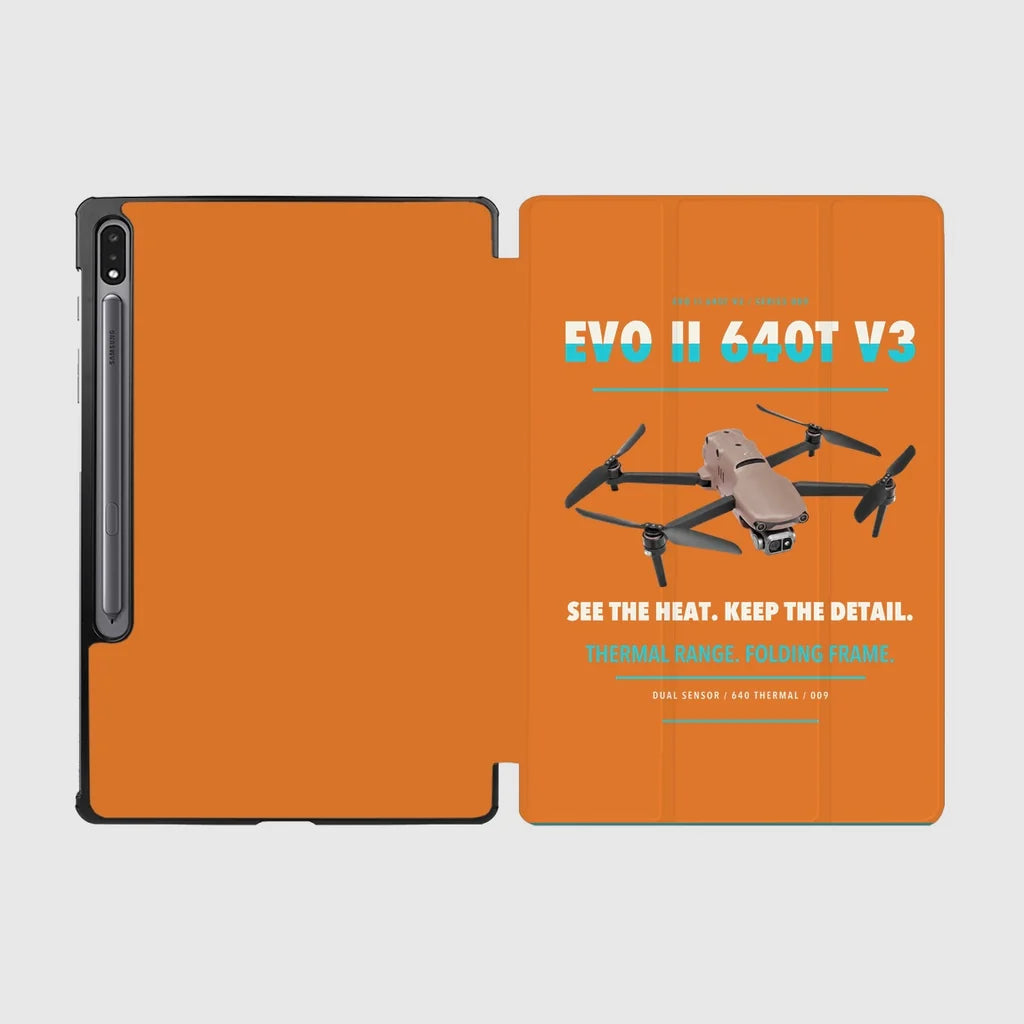 Autel EVO II Dual 640T V3 design on orange samsung tablet tablet case