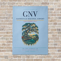 Thumbnail for Gainesville Regional Airport GNV vertical canvas print - no frame - light blue background