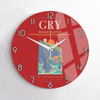 Thumbnail for Grimsey Airport GRY Wall-Clock No-Frame - Red