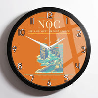 Thumbnail for Ireland West Airport Knock (NOC) design on orange framed wall clock
