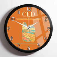 Thumbnail for McClellan-Palomar Airport (CLD) design on orange framed wall clock