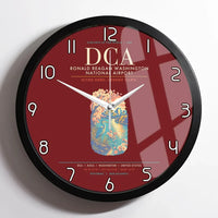 Thumbnail for Ronald Reagan Washington National Airport DCA Wall-Clock Framed - Dark Red