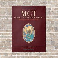 Thumbnail for Muscat International Airport MCT - Canvas Framed - Dark Red