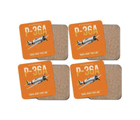 Thumbnail for P-36A Hawk design on orange 4 pieces set coaster