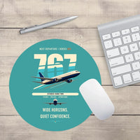 Thumbnail for Boeing 767-300ER design on turquoise round mouse pad
