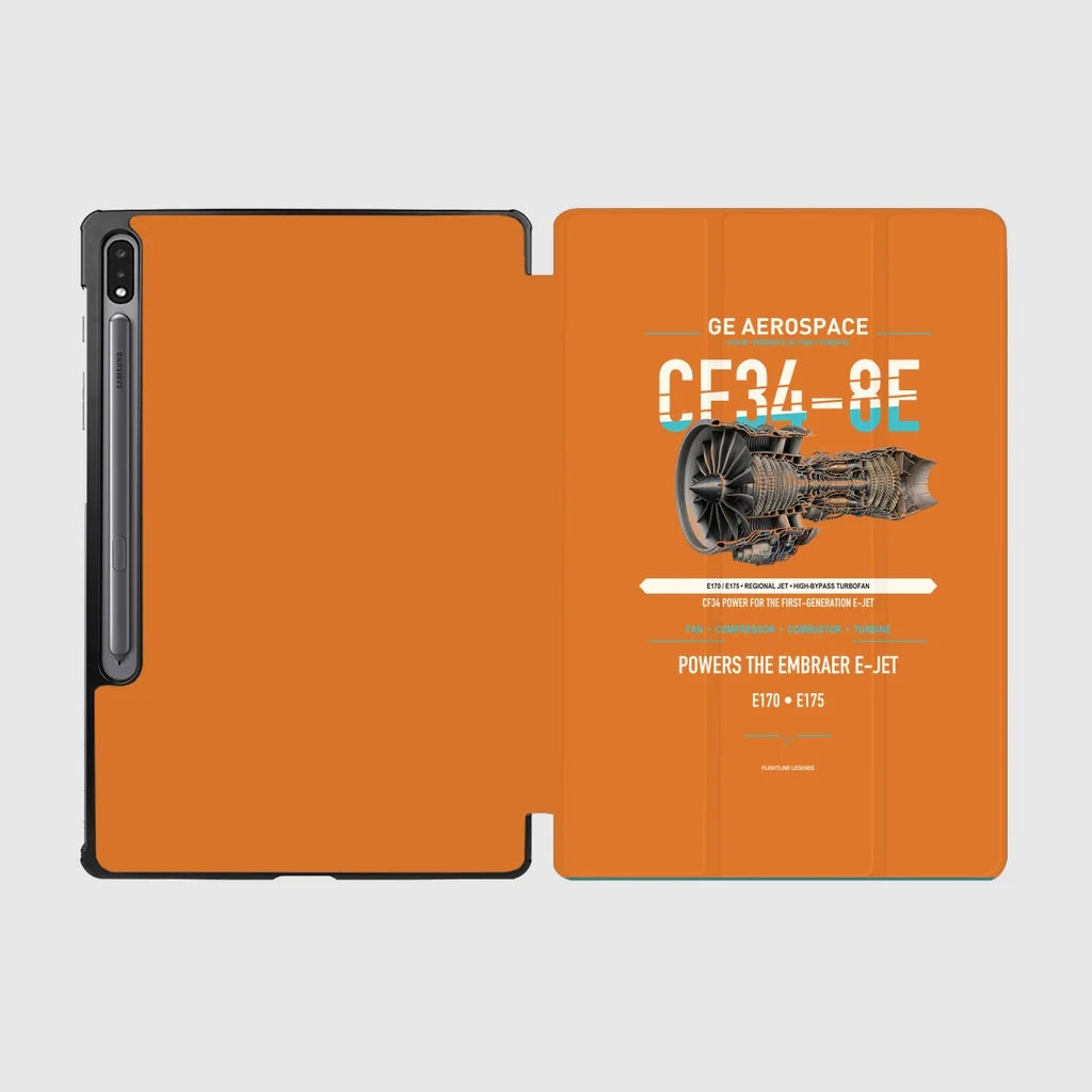 CF34-8E design on orange samsung tablet tablet case