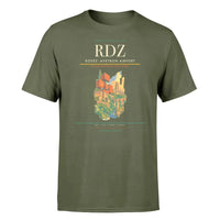 Thumbnail for Rodez–Aveyron Airport (RDZ) T-Shirt single-side front print in Green Army | rodezaveyron-airport-rdz-double-side-t-shirt