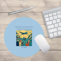 Thumbnail for VINTAGE G4478 - The Ferry Across The Strait - Designed Mouse Pads design on lightblue round