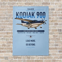 Thumbnail for Daher Kodiak 900 vertical canvas print - no frame - light blue background
