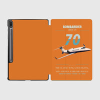 Thumbnail for Bombardier Learjet 70 design on orange samsung tablet tablet case