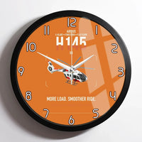 Thumbnail for Airbus H145 D3 design on orange framed wall clock