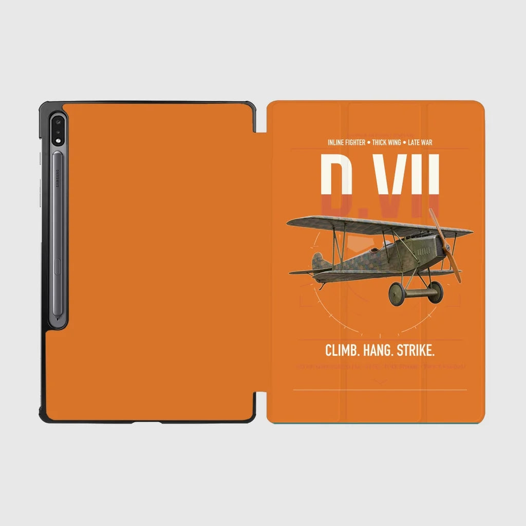 Fokker D.VII design on orange samsung tablet tablet case