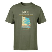Thumbnail for Minot International Airport (MOT) T-Shirt single-side front print in Green Army | minot-international-airport-mot-double-side-t-shirt