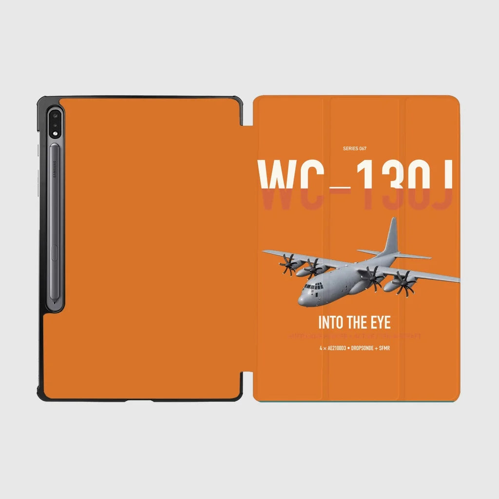 WC-130J Hurricane Hunter design on orange samsung tablet tablet case