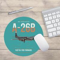 Thumbnail for A-26B Invader design on turquoise round mouse pad