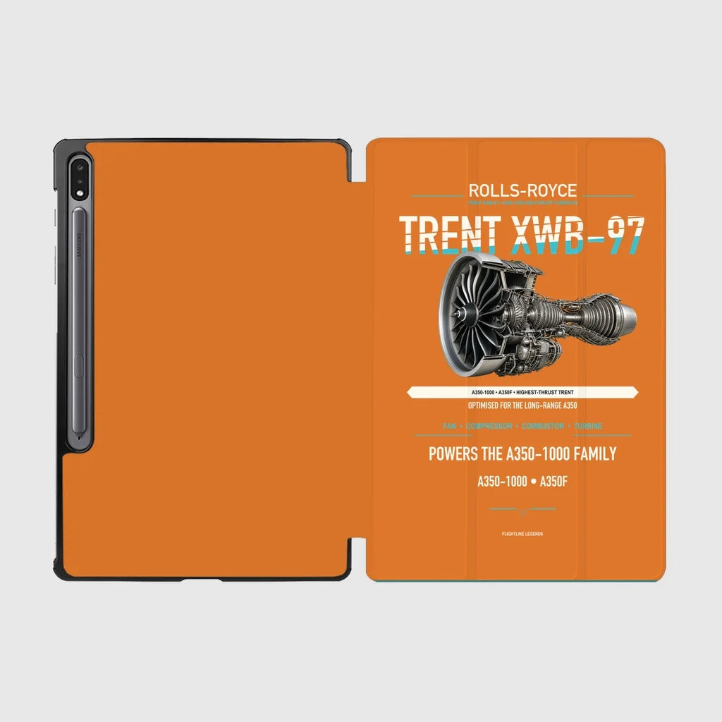 TRENT XWB-97 design on orange samsung tablet tablet case