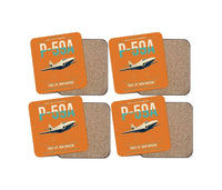Thumbnail for P-59A Airacomet design on orange 4 pieces set coaster