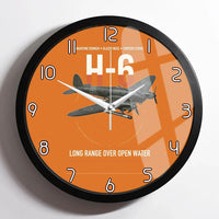 Thumbnail for Heinkel He 111H-6 design on orange framed wall clock