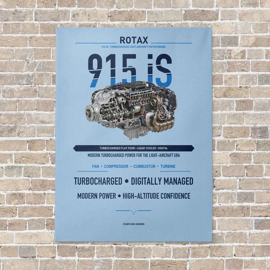 915 iS vertical canvas print - no frame - light blue background