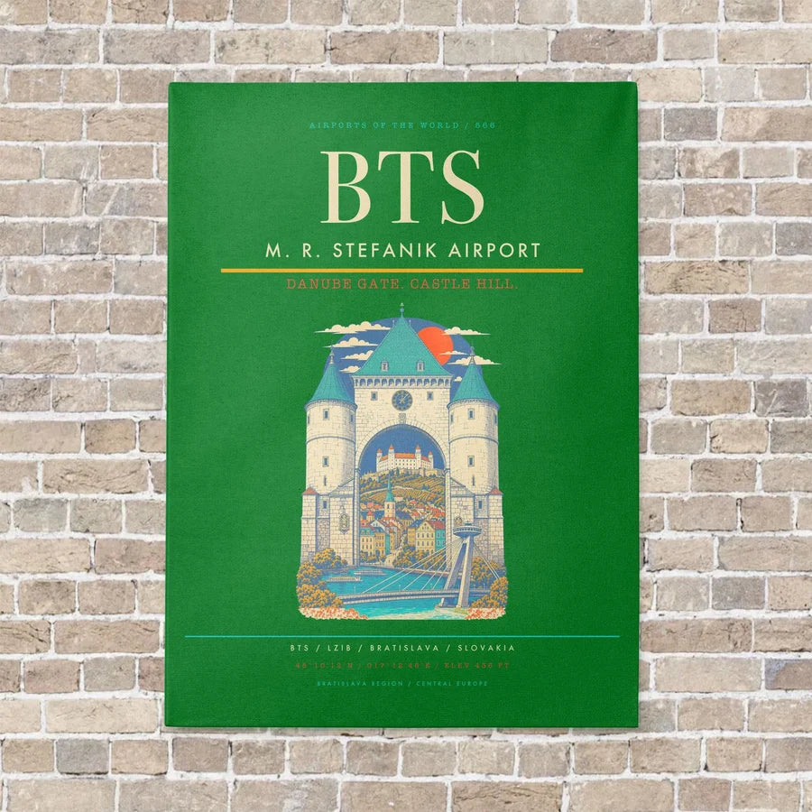 M. R. Stefanik Airport BTS - Canvas No Frame - Green