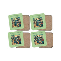 Thumbnail for The Holiday Mail Rush - Designed Coasters design on light green 4-pieces-set