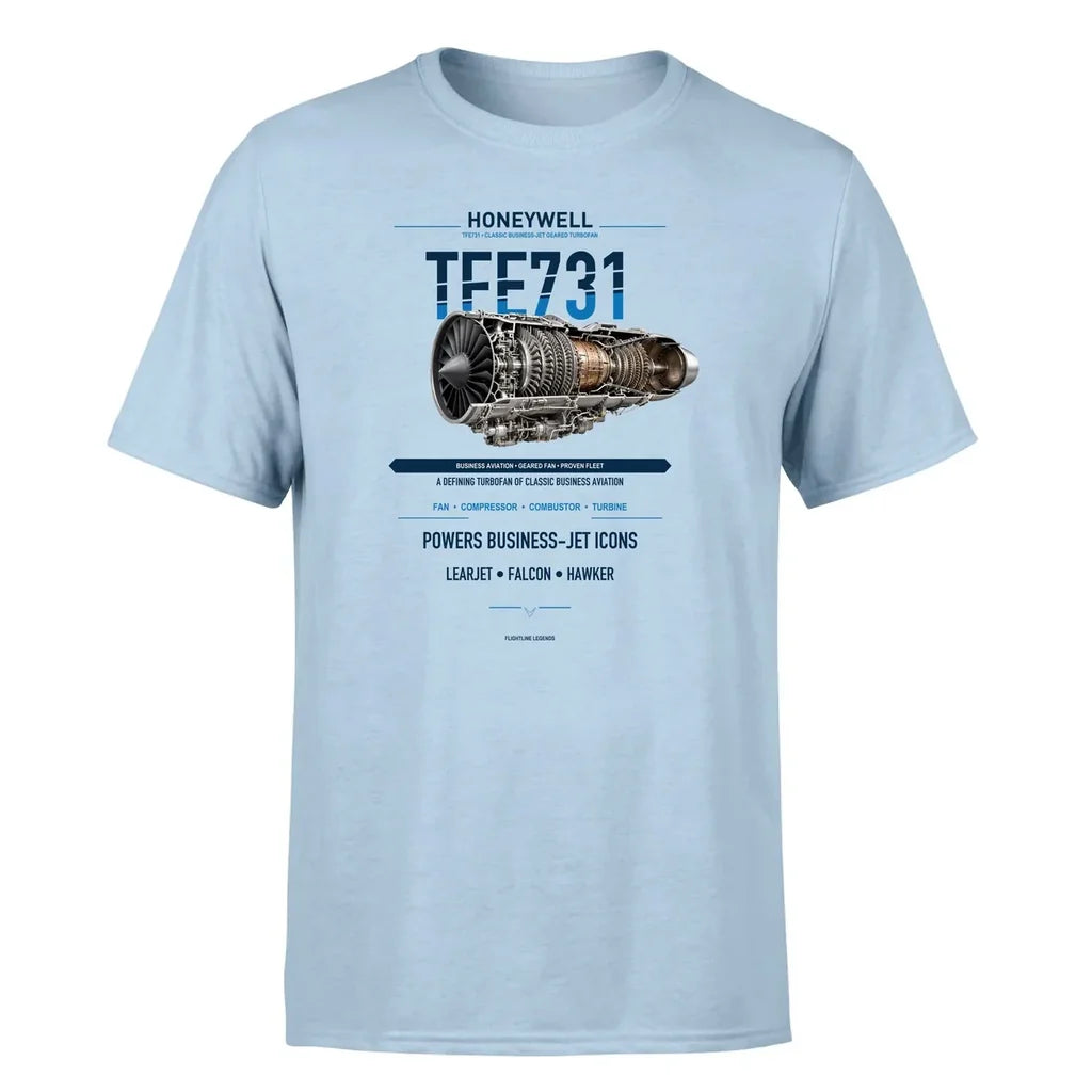 TFE731 design on light blue single side