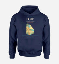 Thumbnail for Portorož Airport (POW) design on navy blue hoodie single-side print