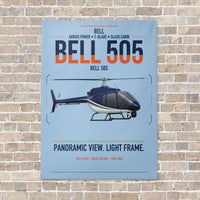 Thumbnail for Bell 505 vertical canvas print - no frame - light blue background