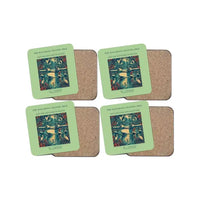Thumbnail for The Mangrove Channel Idle - Designed Coasters design on light green 4-pieces-set