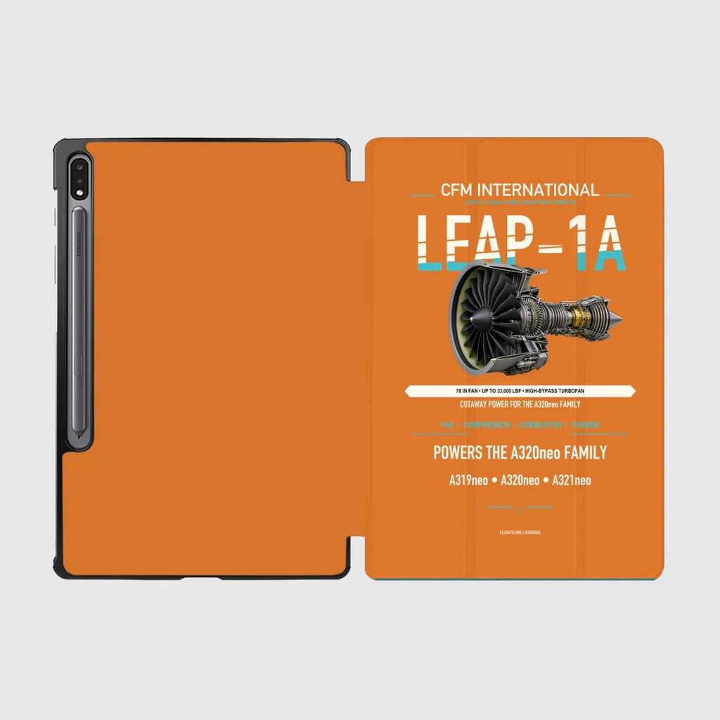 CFM LEAP-1A design on orange samsung tablet tablet case