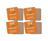Thumbnail for De Havilland Canadair 515 design on orange 4 pieces set coaster