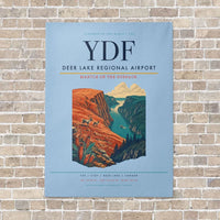 Thumbnail for Deer Lake Regional Airport YDF vertical canvas print - no frame - light blue background
