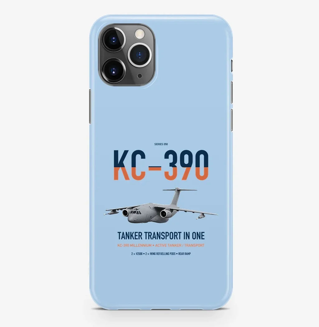Embraer KC-390 Millennium design on light blue magsafe iphone case, for iPhone Pro Max