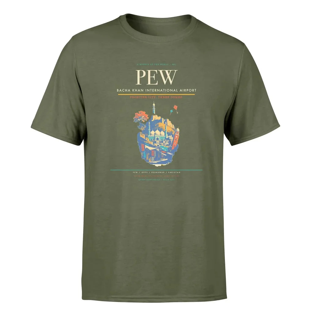 Peshawar Airport (PEW) Premium T-Shirt Green Army