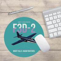 Thumbnail for F3D-2 Skyknight design on turquoise round mouse pad